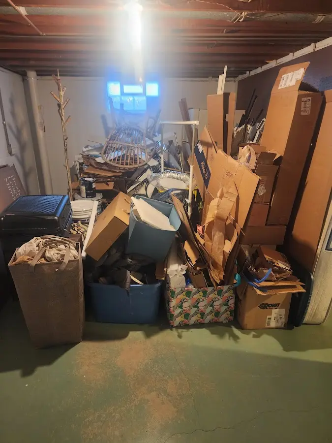 Roll-off dumpster container at job site for 2 Yard Dumpster Rental in East Gaffney